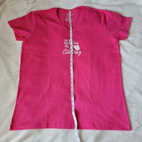 "The Best Memories Are Made Camping" V-Neck T-Shirt - Picture 2 of 7